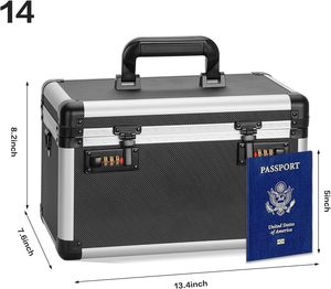 Caja de Medicamentos con Cerradura de Combinación, Caja de Seguridad para Primeros Auxilios, Estuche de Almacenamiento de Medicamentos, Caja de Seguridad para Artículos Personales para Hospital, Hogar y Exteriores - Product Image 2