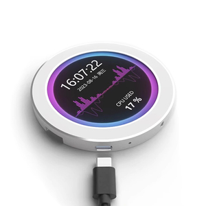 2.1/ 2.8 pouces <span class=keywords><strong>PC</strong></span> Stat Display USB Drive-Free Water-Cooled System Monitor Sensor Panel Round Secondary Screen avec Sound Pickup - Product Image 1