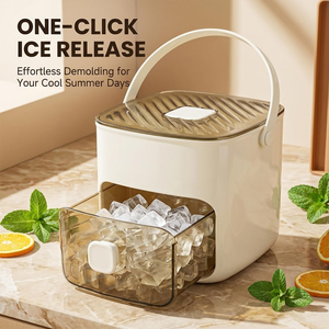 Yaolan Household Square ABS PET PP Ice Making <b>Mold</b> 500ml Capacity Green/White Easy to Demold Eco-Friendly - Product Image 5