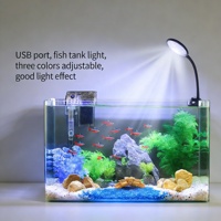 Lámpara LED para Acuario con Clip USB, de Espectro Completo, Regulable, de Bajo Consumo, Baiyi AQ004, para Peceras y Plantas Acuáticas