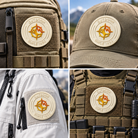Écusson brodé personnalisé en PVC avec logo 3D en relief haute densité, à coudre ou à fixation auto-agrippante pour vêtements d'extérieur et chapeaux