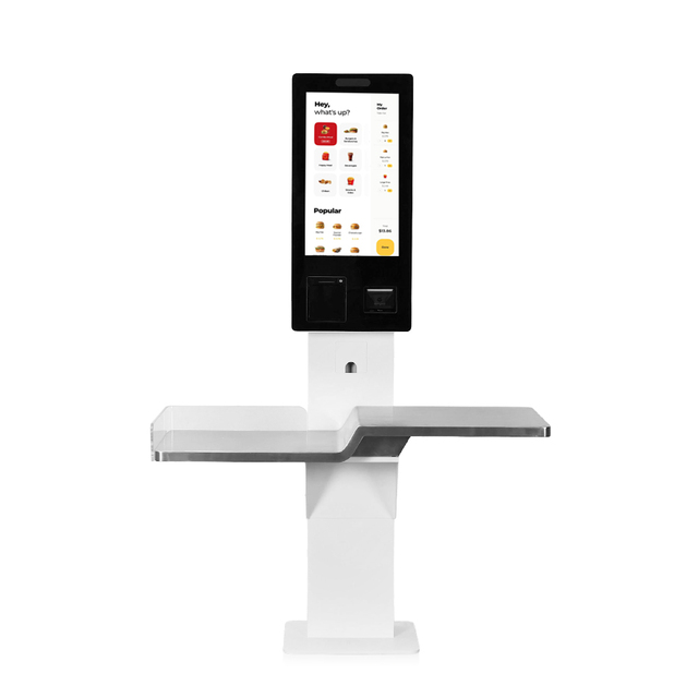 All in One POS Terminal Touch Screen Self Service Payment Kiosk Interactive Checkout Machine with Card Reader for Fast Food