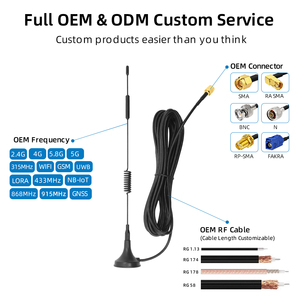 Antena Magnética 4G LTE de 700-2700MHz, Impermeable IP65, con Conector SMA Macho y <span class=keywords><strong>Cable</strong></span> RG174 para Medidor de Agua Inteligente - Product Image 4