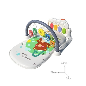 Gimnasio de actividades musical para bebés con <span class=keywords><strong>piano</strong></span>, tapete de juego y sonajeros colgantes, centro de actividades para recién nacidos e infantes - Product Image 4