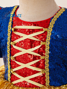 Abito da Principessa Blu con Paillettes e Rete BXGZ015 per Bambine, Ispirato al Costume di <span class=keywords><strong>Biancaneve</strong></span> per Halloween e Cosplay - Product Image 3