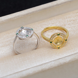 Anillo Ajustable de Plata S925 con Soporte Vacío para Perla de 8-9 mm y Abertura Oculta, Herramientas y Equipos de Joyería-5029 - Product Image 2