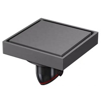 Drain de douche carré en acier inoxydable 10x10CM pour salle de bain, avec grille d'insertion de carrelage 2-en-1, anti-odeur, pour vente en gros