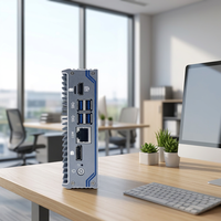 Mini PC Firewall Sin Ventilador, Celeron J4125, 4 Puertos Intel Gigabit LAN, Router, Dispositivo de Seguridad de Red, Pantalla Dual 4K