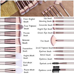 Bộ Cọ Trang Điểm Bsmall Chuyên Nghiệp 2020 19 Chiếc Bronas De Maquillage Với Cọ Mặt Nạ Silicon - Product Image 2