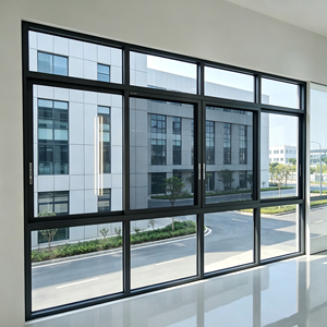 Deioux Modern Design Aluminum Frame Double Track Sliding <b>Window</b> with Mosquito <b>Screen</b> for Living Room Custom Size - Product Image 1
