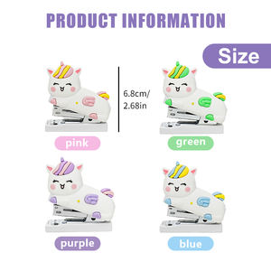 Mini Engrapadora Kawaii con Diseño de Unicornio 3D, Engrapadora de Escritorio con Forma de Animal de Dibujos Animados, Regalo Creativo de Papelería para Oficina y Escuela para Niñas - Product Image 6