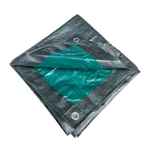 On sale Waterproof PE coated Tarps 70gsm silver green COVER for Camping