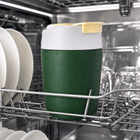 Mug à café OEM 360 ml avec couvercle 2-en-1 et paille intégrée, tasse de voyage personnalisée pour programmes de cadeaux promotionnels