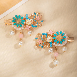 Accesorios para el cabello estilo Hanfu antiguo, estilo corte imperial, elegantes pinzas para el cabello con diseño cloisonné, pinzas para el cabello versátiles de estilo chino, clásicas. - Product Image 2