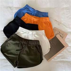 I-0248 Wholesale Summer Shorts Simple Elastic Slim Straight Shorts Ladies Fashion Beach High Waist <b>Women</b> Sports Shorts - Product Image 1