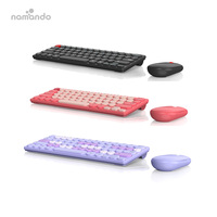 Set Keyboard dan Mouse nirkabel 2.4G, aksesori komputer dan Mouse Mini Keyboard nirkabel untuk bisnis dan kantor terlaris