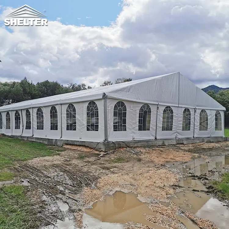 Outdoor Pvc Large Luxury 500 People Commercial White Aluminum Frame Wedding Tent