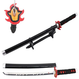 Set di Spade Giocattolo in Metallo <span class=keywords><strong>Tanjiro</strong></span> Kamado Hinokami Kagura 45cm per Cosplay e Collezione <span class=keywords><strong>Anime</strong></span> - Product Image 2