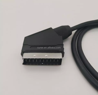 Kabel Audio dan Video Game Khusus Pria Scart 21-pin ke Pria Din 8-pin