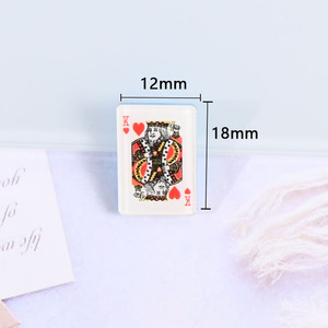 Charms de resina de póker de imitación, para relleno de Slime, crema, funda de teléfono, bricolaje, decoración artesanal hecha a mano - Product Image 5