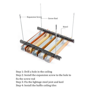 Spedizione per gli emirati arabi uniti Ddp <span class=keywords><strong>a</strong></span> forma di U tubo quadrato profilo in alluminio decorazioni del tetto <span class=keywords><strong>soffitto</strong></span> Spandrel pannello <span class=keywords><strong>soffitto</strong></span> - Product Image 4