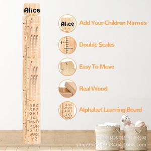Toise murale en bois transfrontalière pour enfants, ruban à mesurer mobile, cadeau pour enfants - Product Image 5