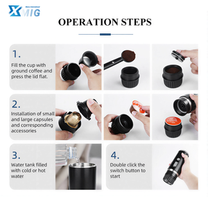 Machine à café à capsules expresso électrique entièrement automatique compacte et portable, utilisation en extérieur, capsules <span class=keywords><strong>de</strong></span> café commerciales - Product Image 4