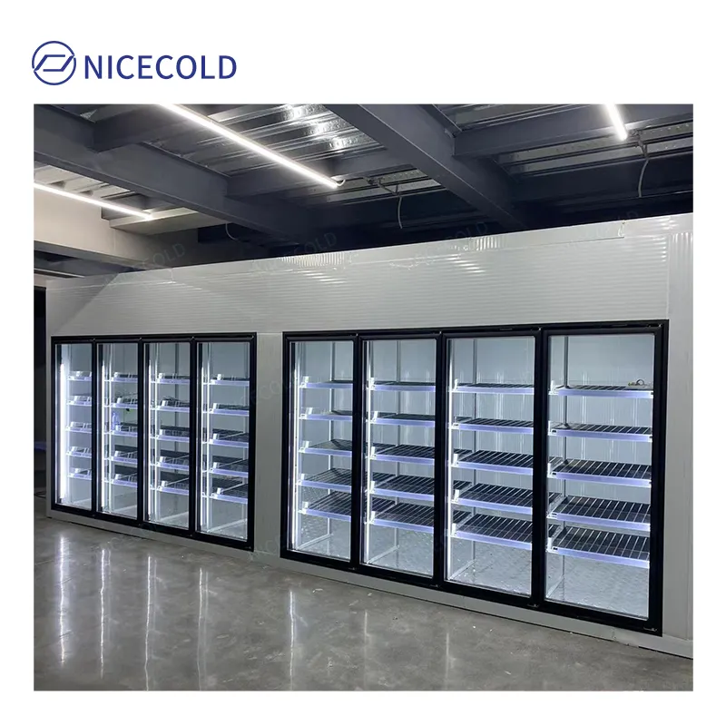 Commercial Refrigerator Glass Door Display Cooler Walk in Cold Room