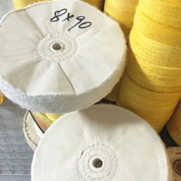 Roue de tissu de polissage rond 6x50 couches, polissage fin 100% pur coton