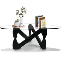 Table basse en verre trempé de forme personnalisée, vente en gros, pour petites tables d'appoint dans les salons et les chambres
