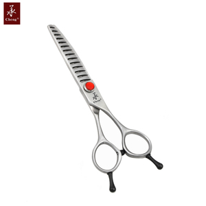 140-6314TQ poignée en or bloc incurvé pour animaux de compagnie de haute qualité 440C ciseaux de toilettage pour animaux de compagnie chien Chunkers incurvés cisailles CHENG YONGHE - Product Image 3