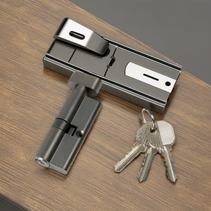 YG High Quality 70mm <strong>Black</strong> Nickel <strong>Knob</strong> Lock Cylinder Aluminum Cover Brass Core for PVC Wood Aluminium <strong>Doors</strong> Apartments - Product Image 3