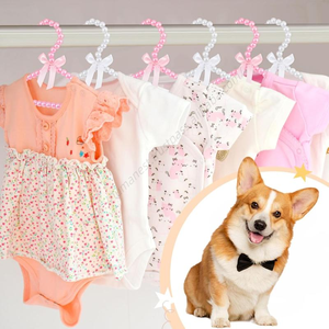 Perchas de Plástico con Cuentas de Perlas Blancas para Ropa, Ideales para Abrigos y Pantalones, Listas para Enviar al por Mayor - Product Image 3