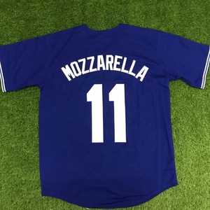 Maglia da Baseball Americana Personalizzabile con Nome e Numero, Cucita, Colore Blu, Stile Squadre di Los Angeles - Product Image 1