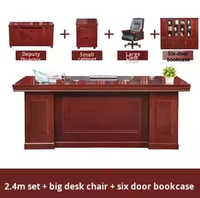 Bureau de direction en bois massif personnalisé avec chaise de bureau Boss President Manager Desk