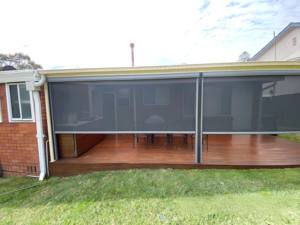 Store électrique extérieur - Rail de guidage zippé en aluminium résistant au vent, store intelligent pare-soleil - Product Image 1