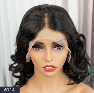 Prix de gros logo personnalisé 100 perruques frontales en cheveux humains vierges perruques bob soyeuses et droites pour femmes noires bob - Product Image 3