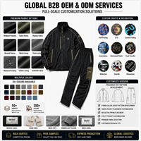 Veste coupe-vent et pantalon cargo tactiques personnalisés avec logo OEM pour hommes, noir et olive, multi-poches zippées, vente en gros pour marques
