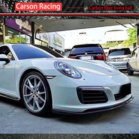 Lèvre avant en fibre de carbone humide 991.2 pour Porsche 911 Carrera S GTS (2016-2018) - Finition polie, installation facile