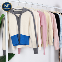 Pakaian Wanita Vintage Bekas Grosir, Jumper Musim Gugur/Dingin, Bahan Campuran, Semua Ukuran, Perdagangan Lintas Batas