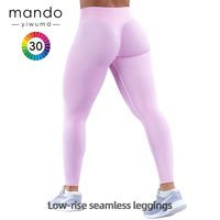 Hot 90% Nylon 10% spandex sans couture taille basse Leggings femmes Compression bout à bout gros cul Leggings