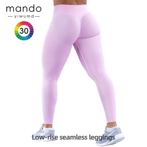 Leggings a vita bassa senza cuciture in Nylon 10% in 90% caldo con lifting per donna - Product Image 2