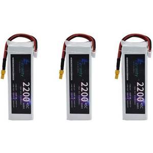 Batería Eléctrica LiPo Syncovia 11.1V 2200mAh 3S 45C con Conector T para Dron RC, Helicóptero, Quadcopter, Avión, Uso Interior y Exterior - Product Image 2