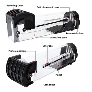 Bẫy chuột nhân Đạo, bắt và thả, bẫy chuột có thể tái sử dụng, dễ cài đặt và an toàn cho gia đình và vật nuôi, cho trong nhà/ngoài trời - Product Image 3
