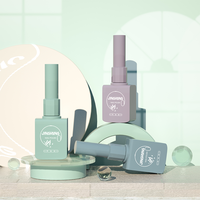 Flacon de vernis à ongles carré givré de 10 ml avec logo personnalisé, emballage cosmétique en verre pour laque gel