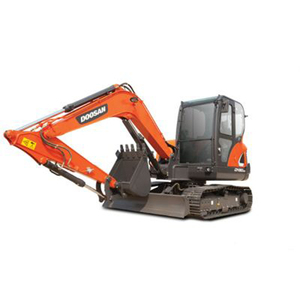 รถขุดตีนตะขาบ Doosan DX60-9C สีส้ม น้ำหนักใช้งาน 6 ตัน ความจุบุ้งกี๋ขุด 0.23 ลูกบาศก์เมตร มอเตอร์เกียร์แบริ่ง กำลัง 39 กิโลวัตต์ - Product Image 1