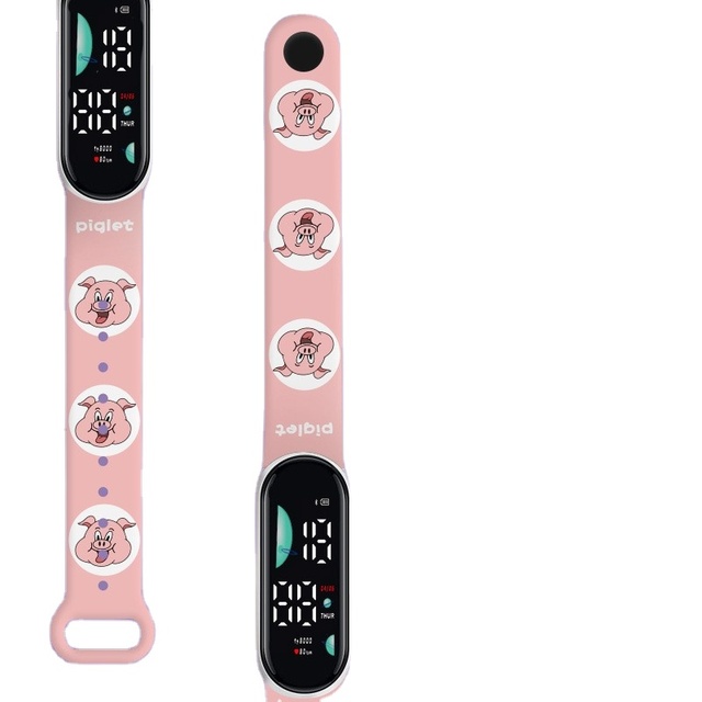 2026 New Waterproof Sporty Design Cute Cartoon-style Plastic Charm Electronic Digital Watch for Students Kids Middle School