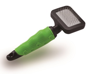 Brosse lissante pour toilettage canin avec picots en acier inoxydable et manche en plastique, outil de retrait des poils facile à utiliser pour animaux de compagnie, logo personnalisé - Product Image 2
