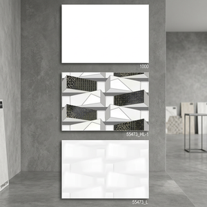 Waterproof Digital Printed Ceramic <b>Wall</b> Tiles 300x450mm Rectified Interlocking Glossy Glazed Finish for Supermarkets - Product Image 3