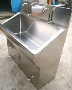 MT Medical 304 Stainless Steel Medical No Touch Hand Wash Sink Hospital Foot Control Wash Sink